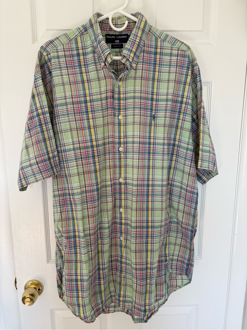 Ralph Lauren Multicolor Plaid Short-Sleeve Button-Down Shirt